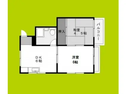 野堂ハイツ(2DK/1階)の間取り写真