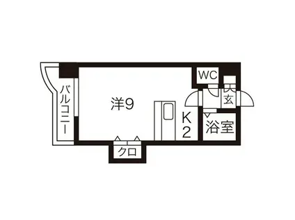 ローヤルハイツ月寒東5(1K/4階)の間取り写真