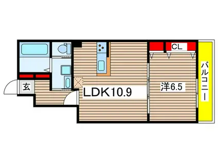 ＪＲ総武本線 四街道駅 徒歩13分 2階建 築4年(1LDK/2階)の間取り写真