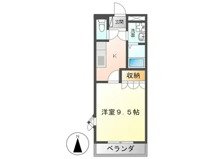 LA MARCOTTE(1K/2階)の間取り写真