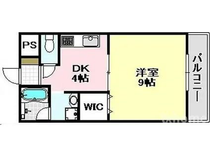 ルミエールMORI(1DK/3階)の間取り写真