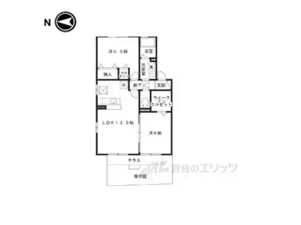 コート宮ノ下(2LDK/1階)の間取り写真
