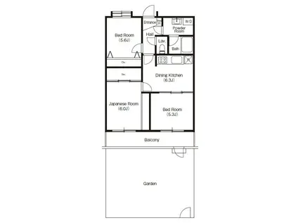 ル・プランシェ(3DK/1階)の間取り写真