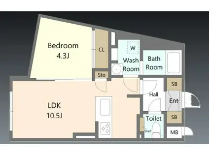 AGRACES小竹向原(1LDK/1階)の間取り写真