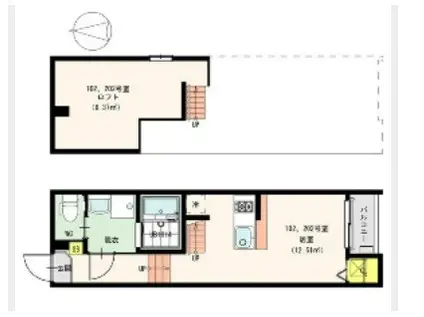 AXIS(1SK/1階)の間取り写真