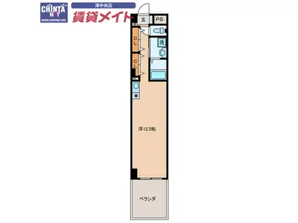 KTGレジデンス江戸橋(ワンルーム/3階)の間取り写真