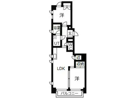 ロイヤル牛巻第1(2LDK/4階)の間取り写真