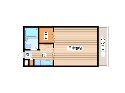 プレステージ・S(1K/1階)の間取り写真