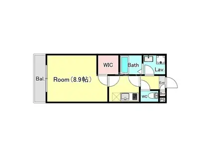 シエーナ松波II(1DK/1階)の間取り写真