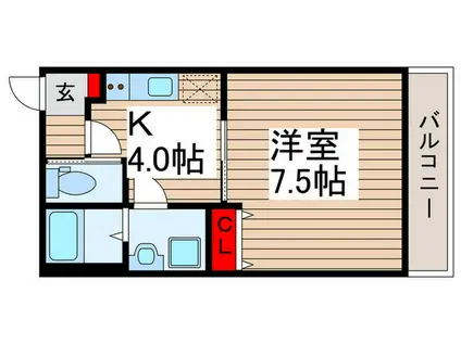 新座市新堀3丁目計画(1K/3階)の間取り写真