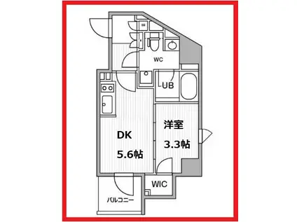 オルタナ押上(1DK/5階)の間取り写真