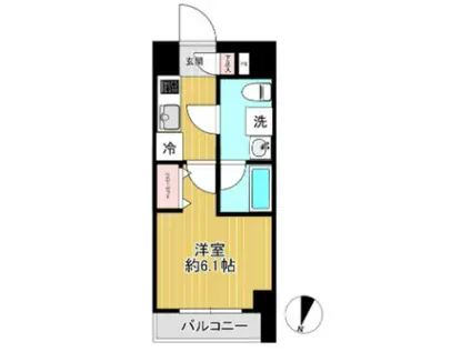 SHOKEN RESIDENCE川崎八丁畷(1K/2階)の間取り写真