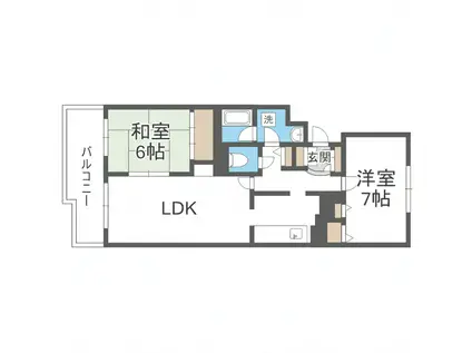 エテル513(2LDK/3階)の間取り写真