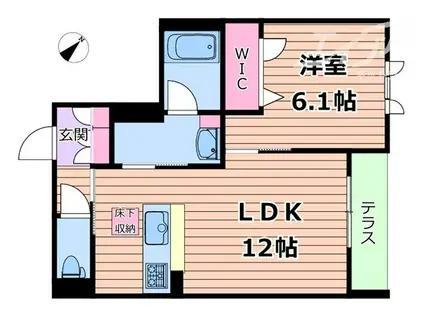 シャーメゾン アメニティ(1LDK/1階)の間取り写真
