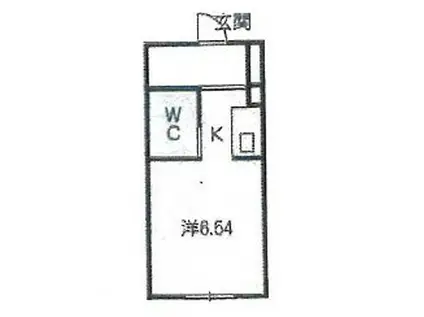 SUN VISION(ワンルーム/1階)の間取り写真