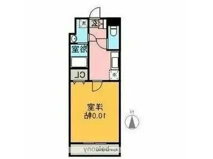 ジュネス福川(1K/2階)の間取り写真