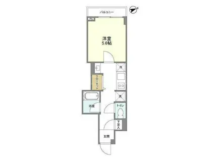 ORSUS OIMACHI(1K/11階)の間取り写真