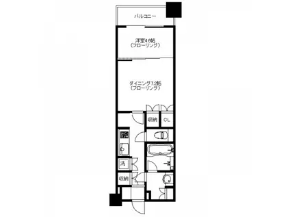 アリュージュ志木本町(1DK/11階)の間取り写真