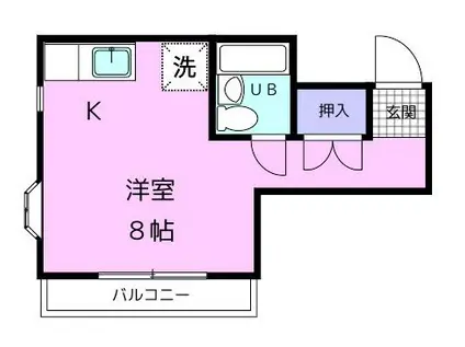 コーポホワイト名草(1K/2階)の間取り写真