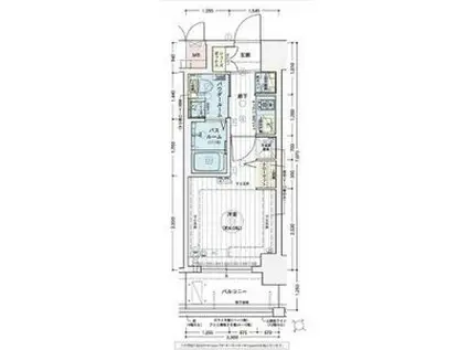 エステムコート難波IVアトリ(1K/11階)の間取り写真