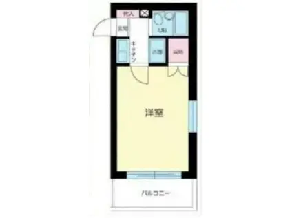 スカイコート新宿第5(1K/1階)の間取り写真