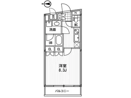 アーデン北沢(1K/2階)の間取り写真