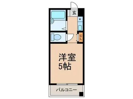 六甲ハイツUEDA(ワンルーム/2階)の間取り写真