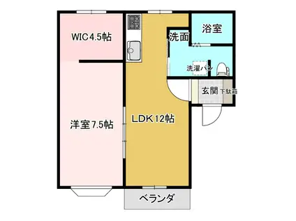 レジデンス金岡(1DK/2階)の間取り写真