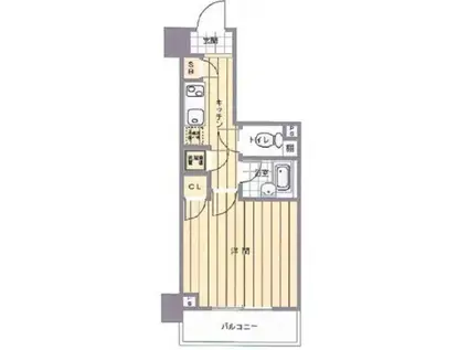 パレステュディオ浜松町(1K/4階)の間取り写真
