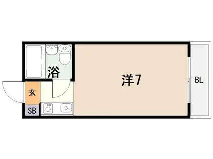 センチュリーシティII(ワンルーム/3階)の間取り写真