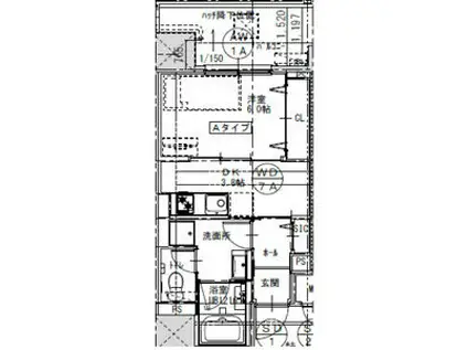 さくらHILLS ROKUBAN PLATINUM RESIDENCE(1DK/5階)の間取り写真