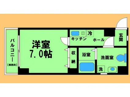 ENARI BLDIII(1K/3階)の間取り写真