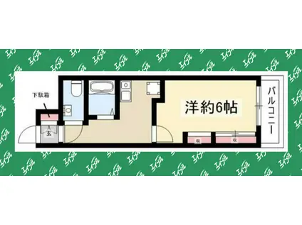 ライオンズマンション新栄(1K/4階)の間取り写真
