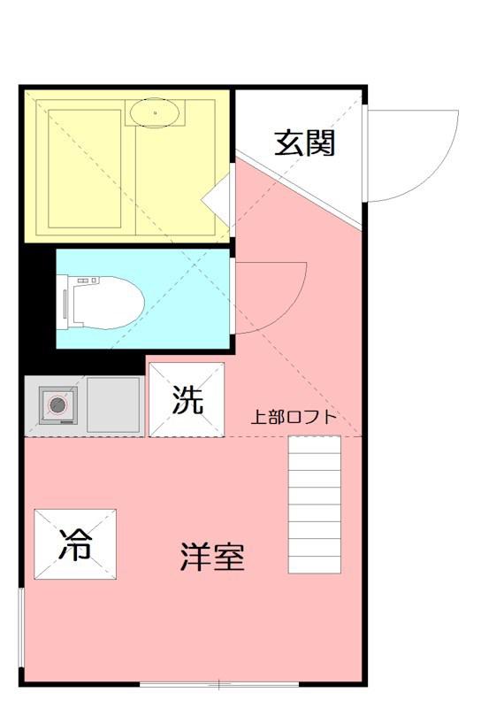 プライムテラス東海大学前I(ワンルーム/1階)の間取り写真