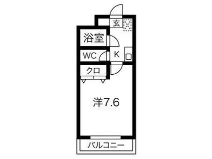 JOIN NISHIO(1K/1階)の間取り写真