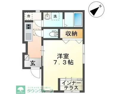 PETIT CHOU(1K/1階)の間取り写真