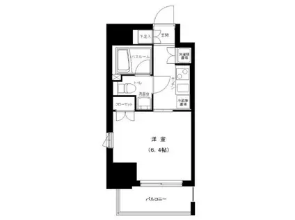 グランフォース町屋(1K/6階)の間取り写真