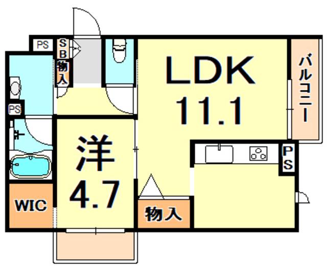 シャーメゾン ファミリア(1LDK/3階)の間取り写真