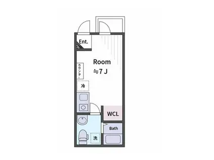 リズ早稲田鶴巻町(ワンルーム/B1階)の間取り写真