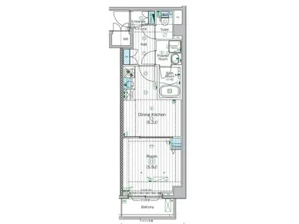 マキシヴ宮崎台(1DK/2階)の間取り写真