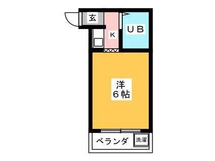 西武新宿線 下落合駅(東京) 徒歩10分 2階建 築38年(1K/2階)の間取り写真