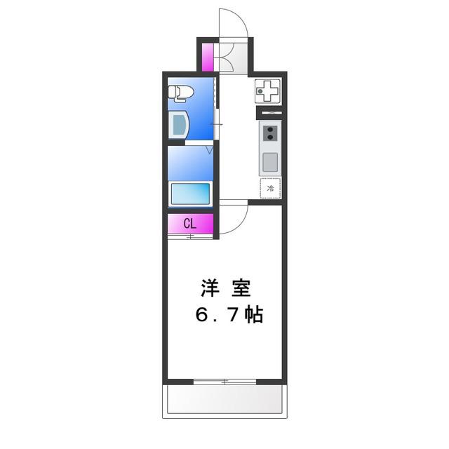 アービングNEO平野駅前(1K/8階)の間取り写真