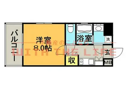 ロマネスク通町第2(1K/2階)の間取り写真