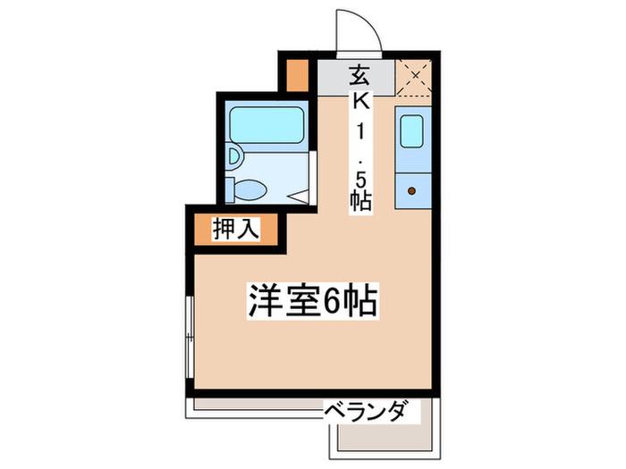 アーバンレジデンス(1K/2階)の間取り写真