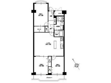 芝園ハイツ(3LDK/5階)の間取り写真