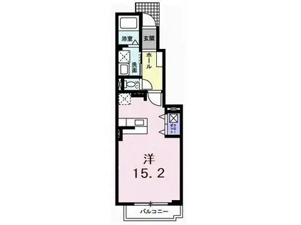 サンリット(ワンルーム/1階)の間取り写真