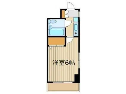 パールマンション氷川台(1K/4階)の間取り写真