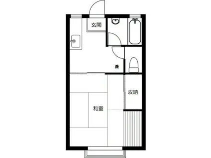 フジハイツ19号館(1K/2階)の間取り写真