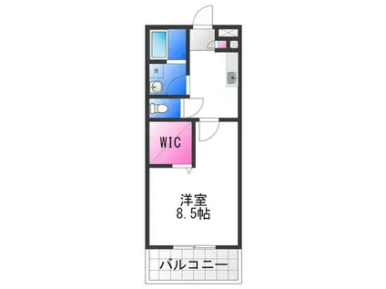 WISTERIA PLACE(1K/1階)の間取り写真