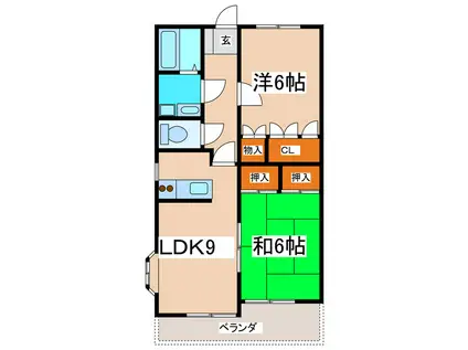小林マンション(2LDK/1階)の間取り写真